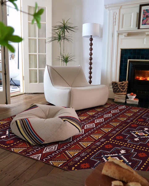 Morocco Area Rugs for Living Room, Traditional Colorful Persian Rugs for Dining Room, Traditional Persain Rugs for Bedroom-Silvia Home Craft