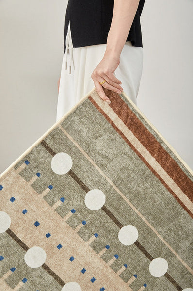 Contemporary Area Rugs for Dining Room, Large Modern Rugs for Living Room, Mid Century Modern Rugs for Bedroom-Silvia Home Craft