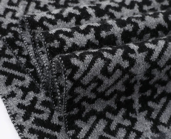 Modern Business Wool Scarf for Gentleman, Soft Casual Scarf Men, Men's Winter Wool Scarf, Formal Men Scarf Styles, Men's Winter Scarves, Thick Wool Scarf for Men-Silvia Home Craft