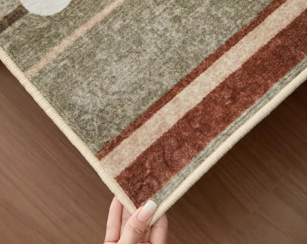 Contemporary Area Rugs for Dining Room, Large Modern Rugs for Living Room, Mid Century Modern Rugs for Bedroom-Silvia Home Craft