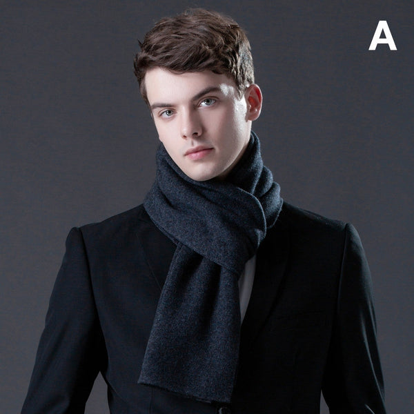 Business Wool Scarf for Gentleman, Men's Winter Scarf, Thick Wool Scarf for Men, Formal Men Scarf Styles, Modern Casual Scarf Men, Men's Wool Scarf Winter-Silvia Home Craft