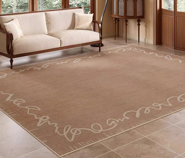 Large Rectangular Modern Rugs under Sofa, Bedroom Contemporary Soft Rugs, Mid Century Modern Rugs in Living Room, Dining Room Floor Carpets-Silvia Home Craft