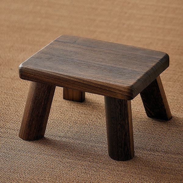 Dining Table Stool, Shoe-changing Stool, Solid Wood low Stool, Paulownia Wood Stool, Children's Wooden Stool, Sofa Stool-Silvia Home Craft