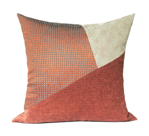 Large Modern Throw Pillows for Couch, Decorative Throw Pillow for Couch, Red Modern Sofa Pillows, Throw Pillows for Modern Living Room-Silvia Home Craft
