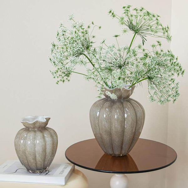 Handmade Liuli Vases, Color Glaze Vase, Contemporary Vases for Modern Home Decor, Glass Bud Vases, Centerpiece Vases on Table-Silvia Home Craft