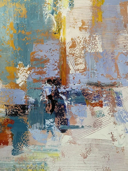 Acrylic Abstract Painting Behind Sofa, Acrylic Painting for Sale, Large Painting on Canvas, Living Room Wall Art Paintings, Buy Paintings Online-Silvia Home Craft