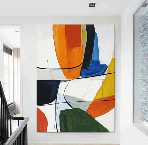 Large Abstract Paintings on Canvas, Large Painting for Sale, Hand Painted Canvas Art, Acrylic Paintings for Living Room-Silvia Home Craft