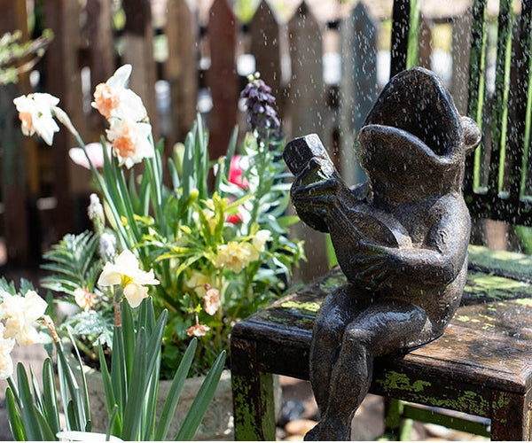 Garden Animal Statues, Unique Modern Garden Sculptures, Frog Flowerpot for Garden Decoration, Beautiful Cute Frog Statues, Creative Villa Outdoor Gardening Ideas-Silvia Home Craft
