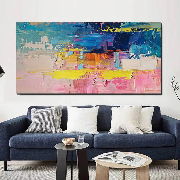 Abstract Wall Art for Bedroom, Modern Paintings for Living Room, Acrylic Painting on Canvas, Original Canvas Art, Simple Abstract Artwork-Silvia Home Craft