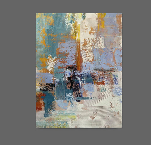 Large Painting Behind Couch, Buy Abstract Painting Online, Simple Modern Art, Living Room Wall Art Paintings, Acrylic Abstract Paintings Behind Sofa-Silvia Home Craft