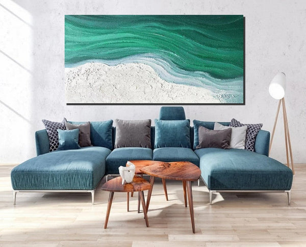 Modern Canvas Paintings for Bedroom, Extra Large Paintings for Living Room, Abstract Wall Art Paintings, Simple Modern Art, Abstract Landscape Paintings-Silvia Home Craft