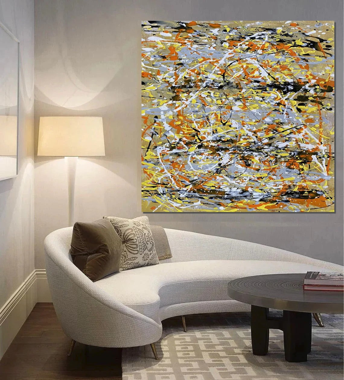 Contemporary Wall Art Paintings, Acrylic Paintings for Living Room, Bedroom Wall Art Paintings, Large Simple Modern Art, Abstract Acrylic Painting-Silvia Home Craft