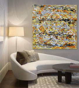 Contemporary Wall Art Paintings, Acrylic Paintings for Living Room, Bedroom Wall Art Paintings, Large Simple Modern Art, Abstract Acrylic Painting-Silvia Home Craft