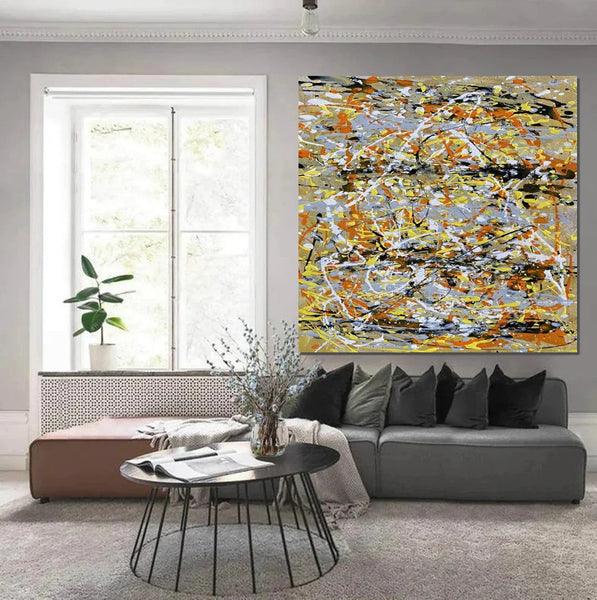 Contemporary Wall Art Paintings, Acrylic Paintings for Living Room, Bedroom Wall Art Paintings, Large Simple Modern Art, Abstract Acrylic Painting-Silvia Home Craft