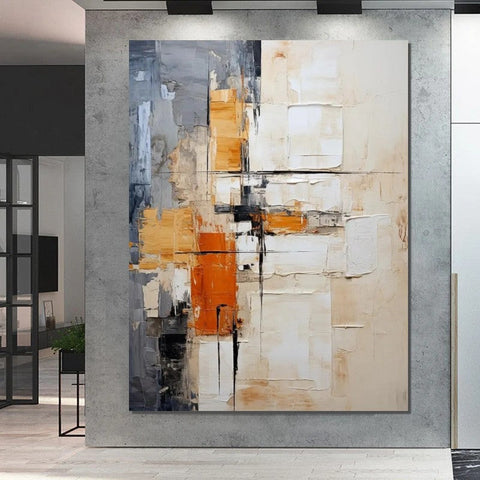 Simple Modern Art, Living Room Wall Art Paintings, Large Painting Behind Couch, Buy Abstract Painting Online, Acrylic Abstract Paintings Behind Sofa-Silvia Home Craft
