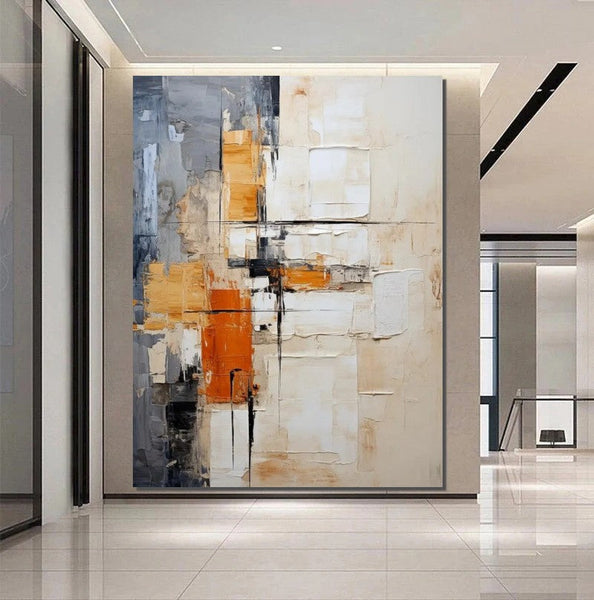 Contemporary Painting, Large Paintings for Bedroom, Living Room Acrylic Painting, Modern Wall Art Ideas for Dining Room, Large Canvas Painting-Silvia Home Craft