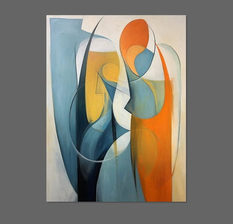 Acrylic Abstract Paintings, Buy Abstract Painting Online, Simple Modern Art, Bedroom Wall Art Paintings, Large Painting on Canvas-Silvia Home Craft