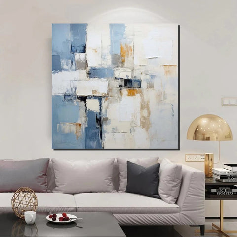 Modern Contemporary Artwork, Buy Paintings Online, Heavy Texture Canvas Art, Abstract Acrylic Paintings for Living Room, Oversized Large Wall Art-Silvia Home Craft