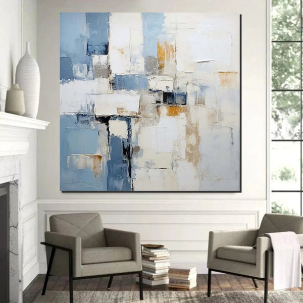 Modern Contemporary Artwork, Buy Paintings Online, Heavy Texture Canvas Art, Abstract Acrylic Paintings for Living Room, Oversized Large Wall Art-Silvia Home Craft
