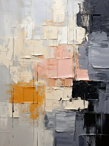 Living Room Wall Art Painting, Modern Contemporary Abstract Artwork, Palette Knife Paintings, Extra Large Acrylic Painting, Simple Modern Art-Silvia Home Craft