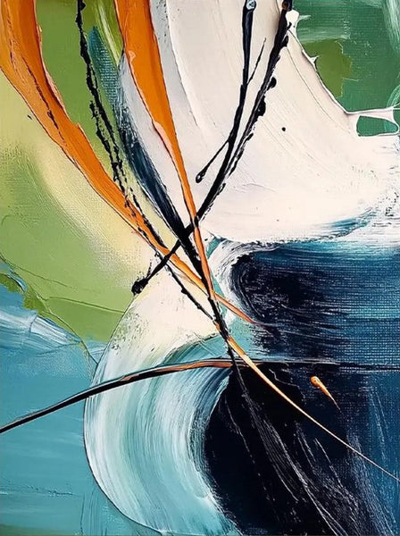 Dining Room Canvas Painting, Contemporary Modern Artwork, Large Canvas Painting for Office, Simple Modern Acrylic Paintings-Silvia Home Craft