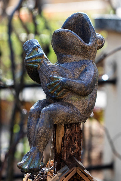 Garden Animal Statues, Unique Modern Garden Sculptures, Frog Flowerpot for Garden Decoration, Beautiful Cute Frog Statues, Creative Villa Outdoor Gardening Ideas-Silvia Home Craft