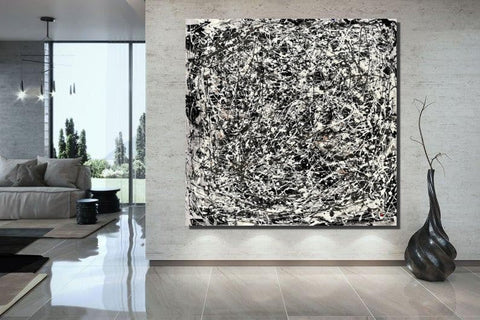 Abstract Canvas Painting, Extra Large Abstract Artwork, Modern Paintings for Dining Room, Hand Painted Wall Painting-Silvia Home Craft