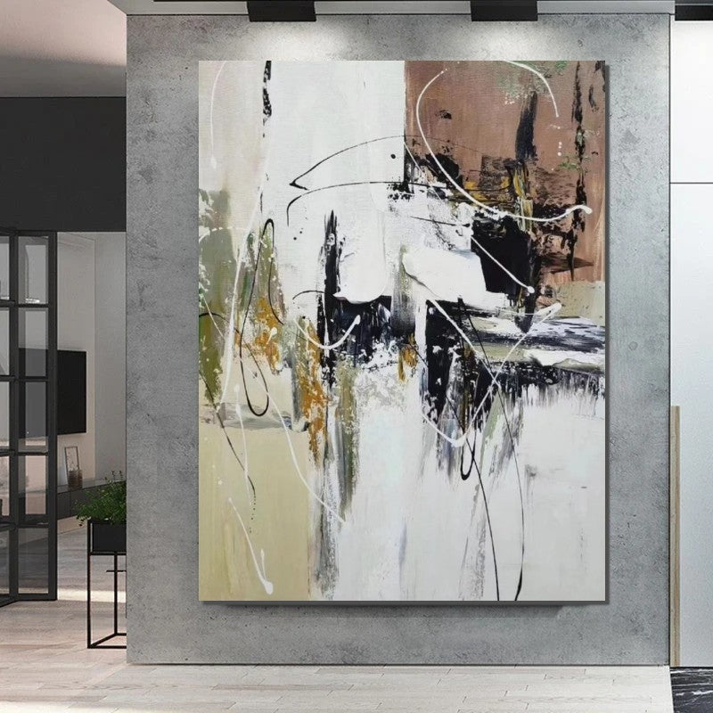 Large Paintings Behind Sofa, Acrylic Painting for Bedroom, Acrylic Paintings on Canvas, Modern Paintings, Buy Paintings Online-Silvia Home Craft
