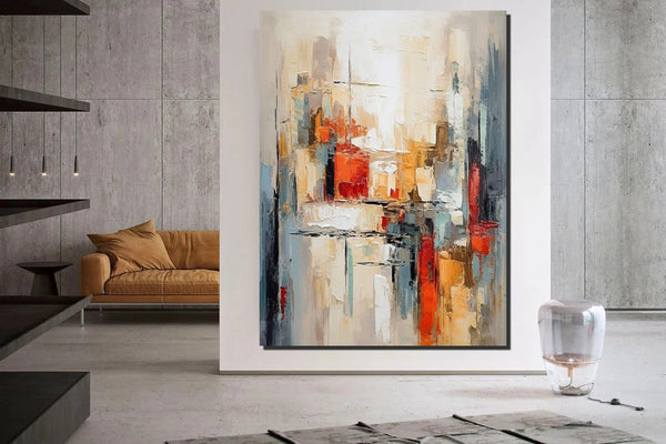 Large Wall Art for Living Room, Contemporary Canvas Art, Modern Paintings for Bedroom, Hand Painted Wall Art, Original Abstract Paintings-Silvia Home Craft