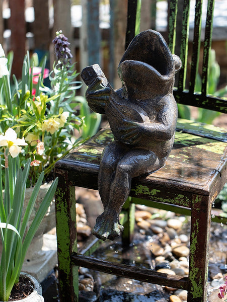 Garden Animal Statues, Unique Modern Garden Sculptures, Frog Flowerpot for Garden Decoration, Beautiful Cute Frog Statues, Creative Villa Outdoor Gardening Ideas-Silvia Home Craft