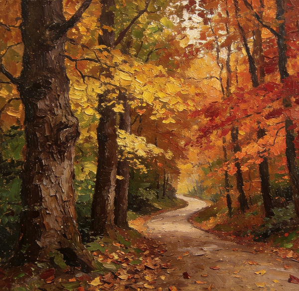 Landscape Canvas Paintings, Autumn Forest Landscape, Canvas Wall Art Paintings, Hand Painted Canvas Art, Original Oil Paintings, Buy Small Canvas Paintings-Silvia Home Craft
