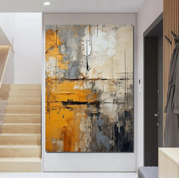 Hand Painted Wall Painting, Modern Abstract Art for Bedroom, Abstract Acrylic Wall Painting, Extra Large Paintings for Living Room, Simple Painting Ideas-Silvia Home Craft
