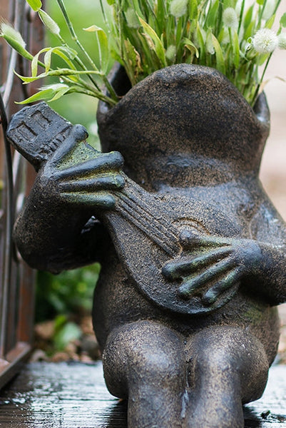 Garden Animal Statues, Unique Modern Garden Sculptures, Frog Flowerpot for Garden Decoration, Beautiful Cute Frog Statues, Creative Villa Outdoor Gardening Ideas-Silvia Home Craft