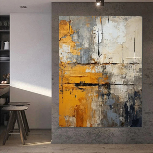 Hand Painted Wall Painting, Modern Abstract Art for Bedroom, Abstract Acrylic Wall Painting, Extra Large Paintings for Living Room, Simple Painting Ideas-Silvia Home Craft