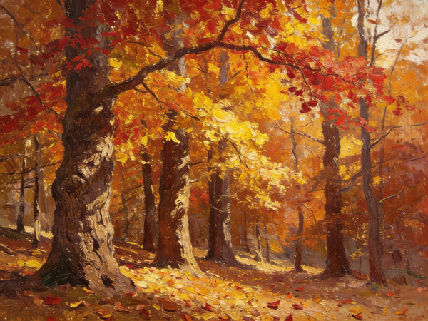 Hand Painted Canvas Art, Autumn Forest Splendor, Canvas Wall Art Paintings, Landscape Canvas Paintings, Original Oil Paintings, Canvas Paintings for Sale-Silvia Home Craft