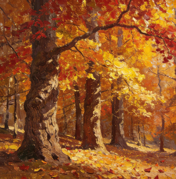 Hand Painted Canvas Art, Autumn Forest Splendor, Canvas Wall Art Paintings, Landscape Canvas Paintings, Original Oil Paintings, Canvas Paintings for Sale-Silvia Home Craft