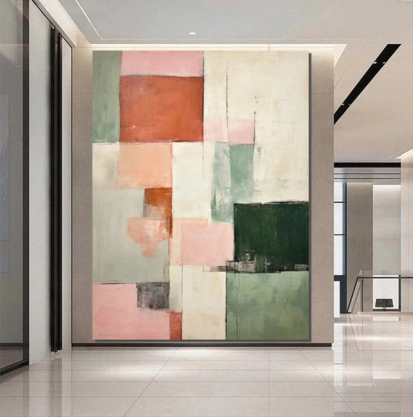 Modern Abstract Art for Bedroom, Hand Painted Wall Painting, Abstract Acrylic Wall Painting, Extra Large Paintings for Living Room, Simple Painting Ideas-Silvia Home Craft
