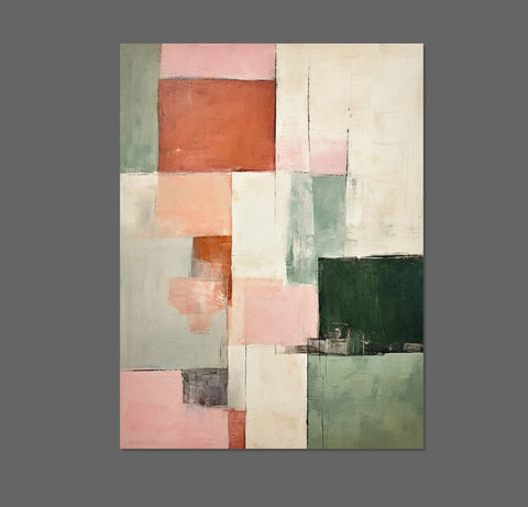 Modern Abstract Art for Bedroom, Hand Painted Wall Painting, Abstract Acrylic Wall Painting, Extra Large Paintings for Living Room, Simple Painting Ideas-Silvia Home Craft