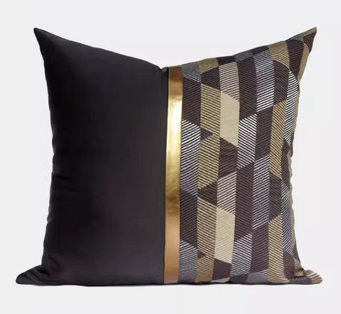 Modern Pillows for Living Room, Black Decorative Modern Pillows for Couch, Modern Sofa Pillows Covers, Modern Sofa Cushion-Silvia Home Craft