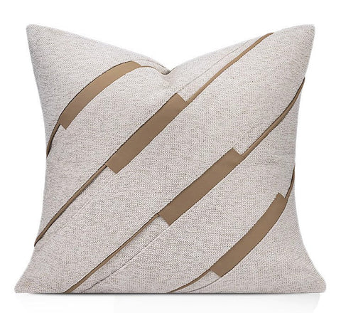 Light Grey Modern Pillows for Couch, Abstract Decorative Throw Pillows for Living Room, Large Modern Sofa Cushion, Decorative Pillow Covers-Silvia Home Craft