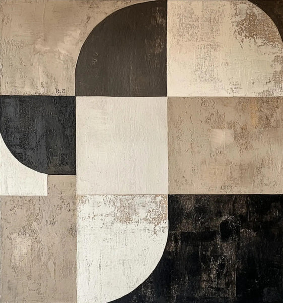 Large Painting on Canvas, Simple Modern Art, Bedroom Wall Art Paintings, Acrylic Abstract Paintings, Buy Abstract Painting Online, Black Abstract Paintings-Silvia Home Craft