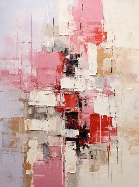 Bedroom Modern Wall Art Paintings, Palette Knife Paintings, Acrylic Paintings on Canvas, Abstract Painting for Living Room, Large Paintings Behind Sofa-Silvia Home Craft