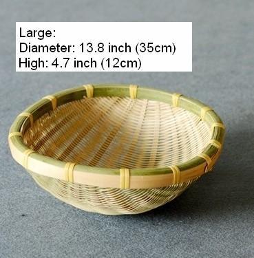 Natural Bamboo Baskets, Kitchen Storage Baskets, Farmhouse Storage Basket, Hand Woven Storage Baskets, Snacks Basket, Set of 3-Silvia Home Craft