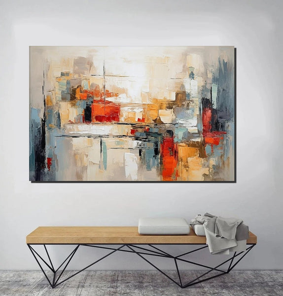 Original Acrylic Paintings, Modern Canvas Art, Modern Paintings for Bedroom, Oversized Wall Art for Living Room, Hand Painted Canvas Artwork-Silvia Home Craft