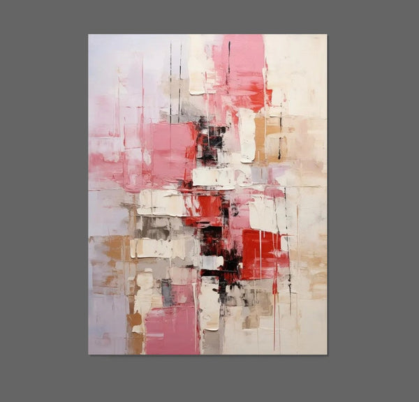 Bedroom Modern Wall Art Paintings, Palette Knife Paintings, Acrylic Paintings on Canvas, Abstract Painting for Living Room, Large Paintings Behind Sofa-Silvia Home Craft