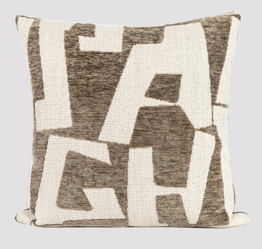 Modern Square Pillows, Contemporary Throw Pillow for Living Room, Large Abstract Throw Pillows for Couch, Modern Sofa Throw Pillows-Silvia Home Craft