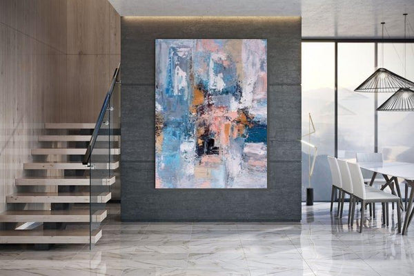 Large Acrylic Painting, Huge Paintings for Bedroom, Hand Painted Wall Art Painting, Modern Abstract Artwork-Silvia Home Craft