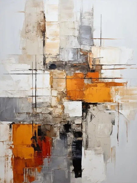 Bedroom Wall Art Paintings, Large Painting on Canvas, Acrylic Abstract Paintings, Buy Abstract Painting Online, Simple Modern Art-Silvia Home Craft