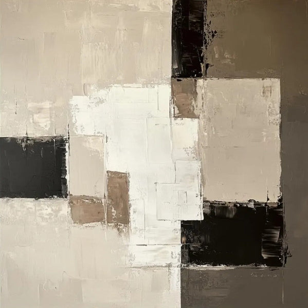 Canvas Painting for Living Room, Contemporary Abstract Artwork, Abstract Painting Ideas for Interior Design, Modern Wall Art Painting-Silvia Home Craft