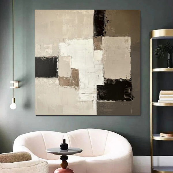 Canvas Painting for Living Room, Contemporary Abstract Artwork, Abstract Painting Ideas for Interior Design, Modern Wall Art Painting-Silvia Home Craft